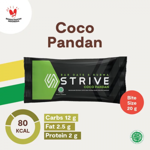 STRIVE Energy Bar - Bite Size - Coco Pandan - 1 BOX isi 5